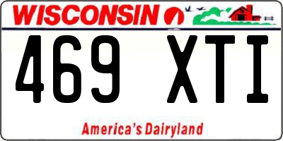 WI license plate 469XTI