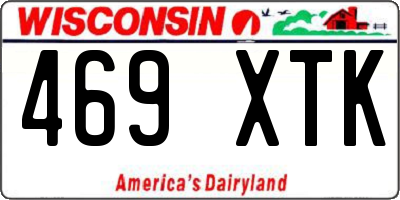 WI license plate 469XTK