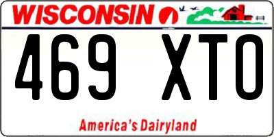 WI license plate 469XTO