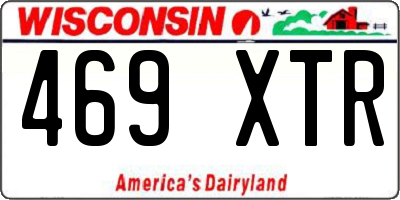 WI license plate 469XTR