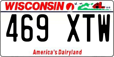 WI license plate 469XTW
