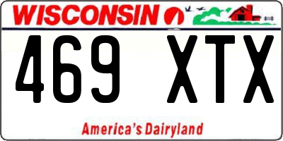 WI license plate 469XTX