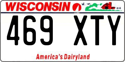 WI license plate 469XTY