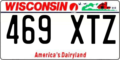 WI license plate 469XTZ