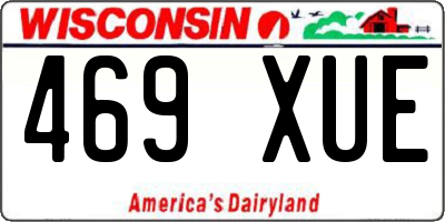 WI license plate 469XUE