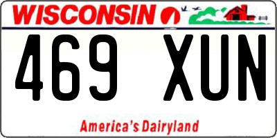 WI license plate 469XUN