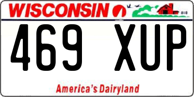 WI license plate 469XUP
