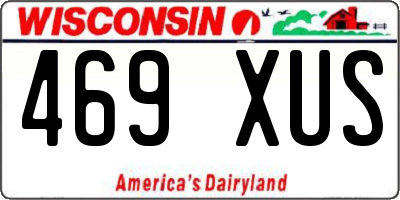 WI license plate 469XUS