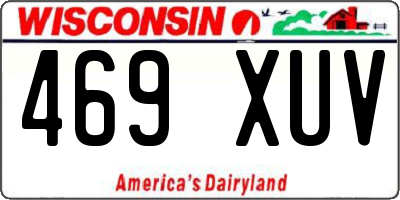WI license plate 469XUV