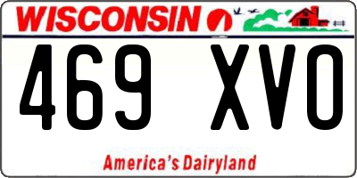 WI license plate 469XVO