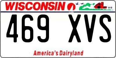 WI license plate 469XVS