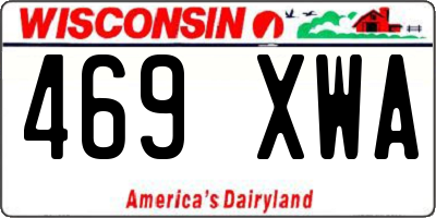 WI license plate 469XWA