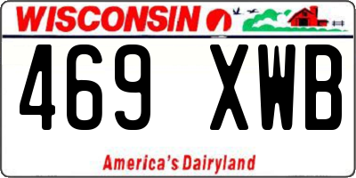 WI license plate 469XWB