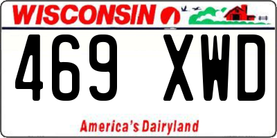 WI license plate 469XWD