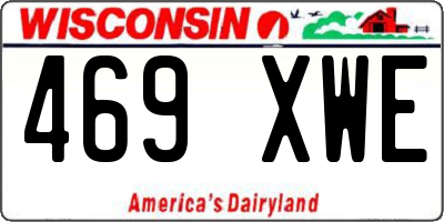 WI license plate 469XWE