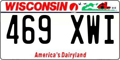 WI license plate 469XWI