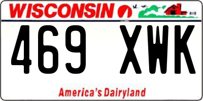 WI license plate 469XWK
