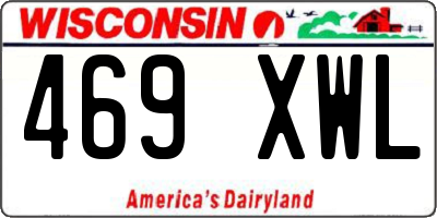 WI license plate 469XWL