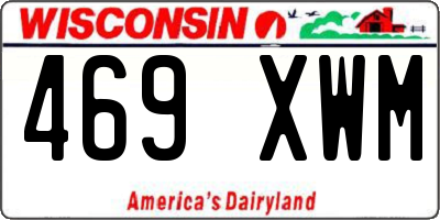 WI license plate 469XWM