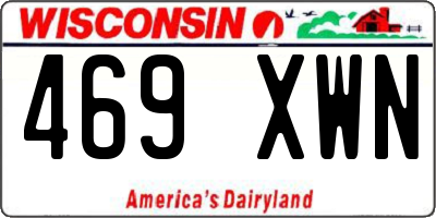 WI license plate 469XWN