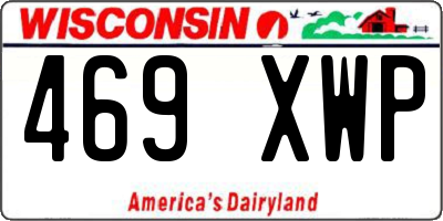 WI license plate 469XWP