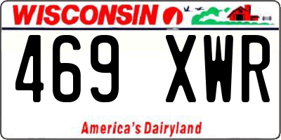 WI license plate 469XWR