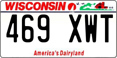 WI license plate 469XWT
