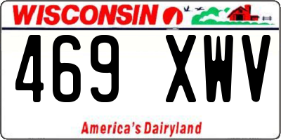 WI license plate 469XWV