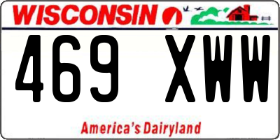 WI license plate 469XWW