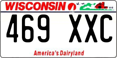 WI license plate 469XXC
