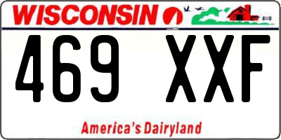 WI license plate 469XXF