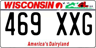 WI license plate 469XXG
