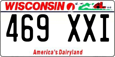 WI license plate 469XXI