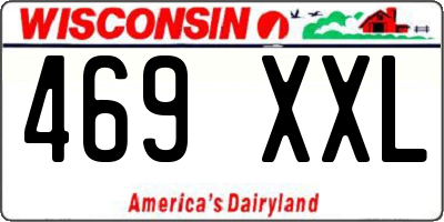 WI license plate 469XXL