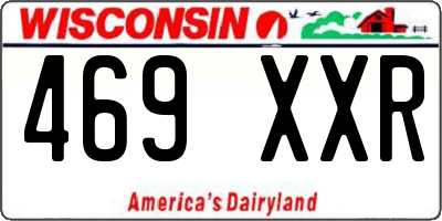 WI license plate 469XXR