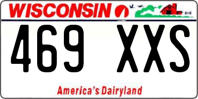 WI license plate 469XXS