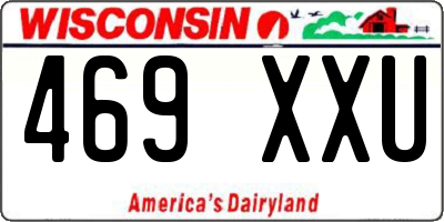WI license plate 469XXU