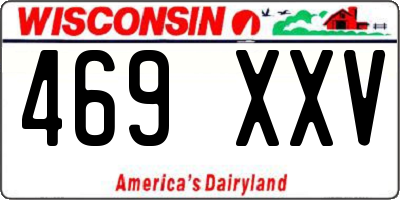 WI license plate 469XXV