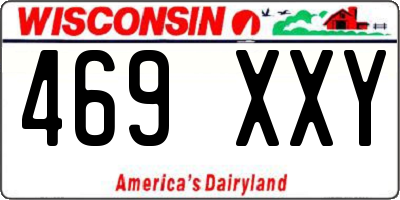 WI license plate 469XXY