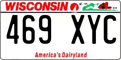 WI license plate 469XYC