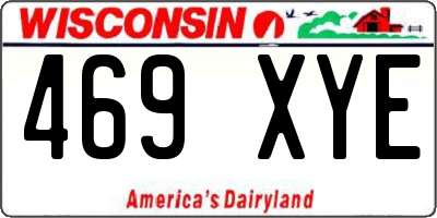 WI license plate 469XYE