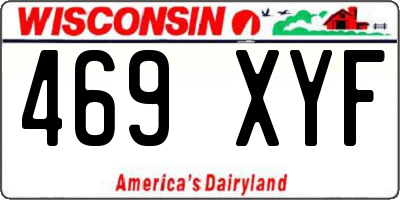 WI license plate 469XYF