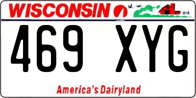 WI license plate 469XYG