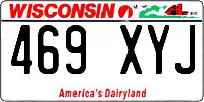 WI license plate 469XYJ