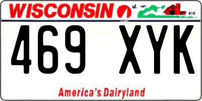 WI license plate 469XYK
