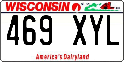 WI license plate 469XYL
