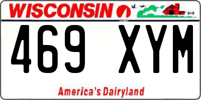 WI license plate 469XYM