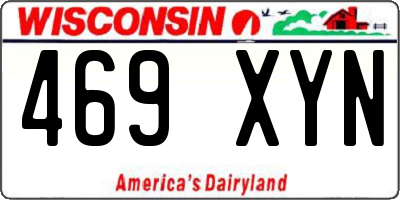 WI license plate 469XYN