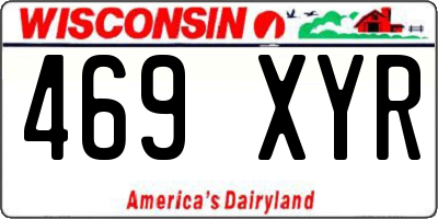 WI license plate 469XYR