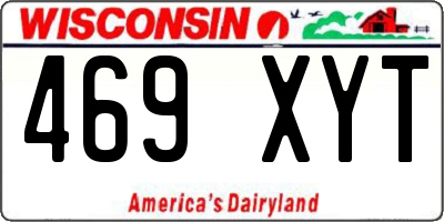 WI license plate 469XYT